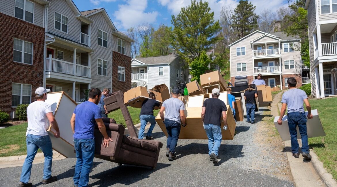 Sevierville Apartment Movers: What We’ve Learned Hauling Up These Hills | Mitchell Moving Apartment movers walking up a hill